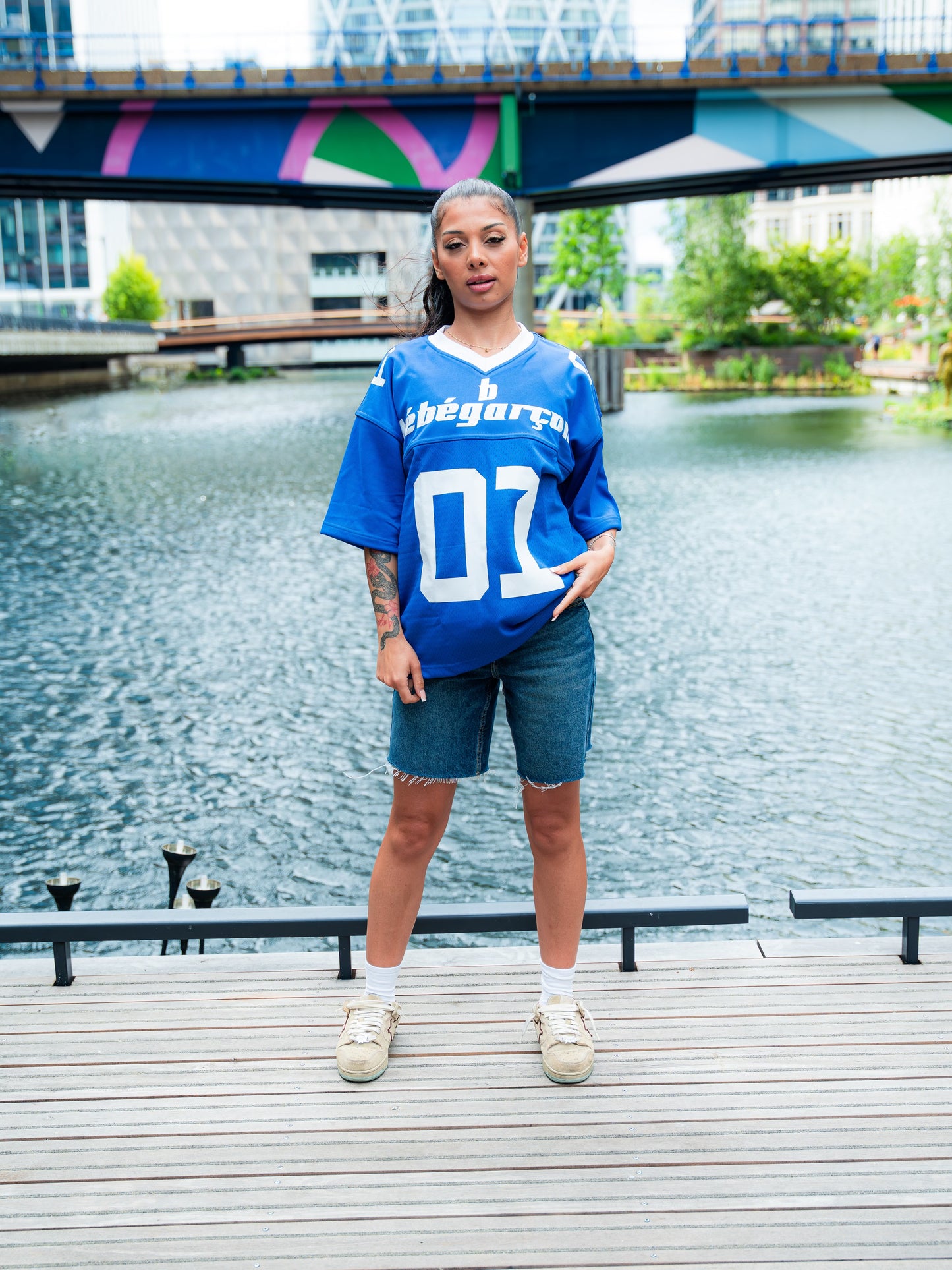 Bébé Garçon ‘One of 01’ Blue & White Short-Sleeve Jersey