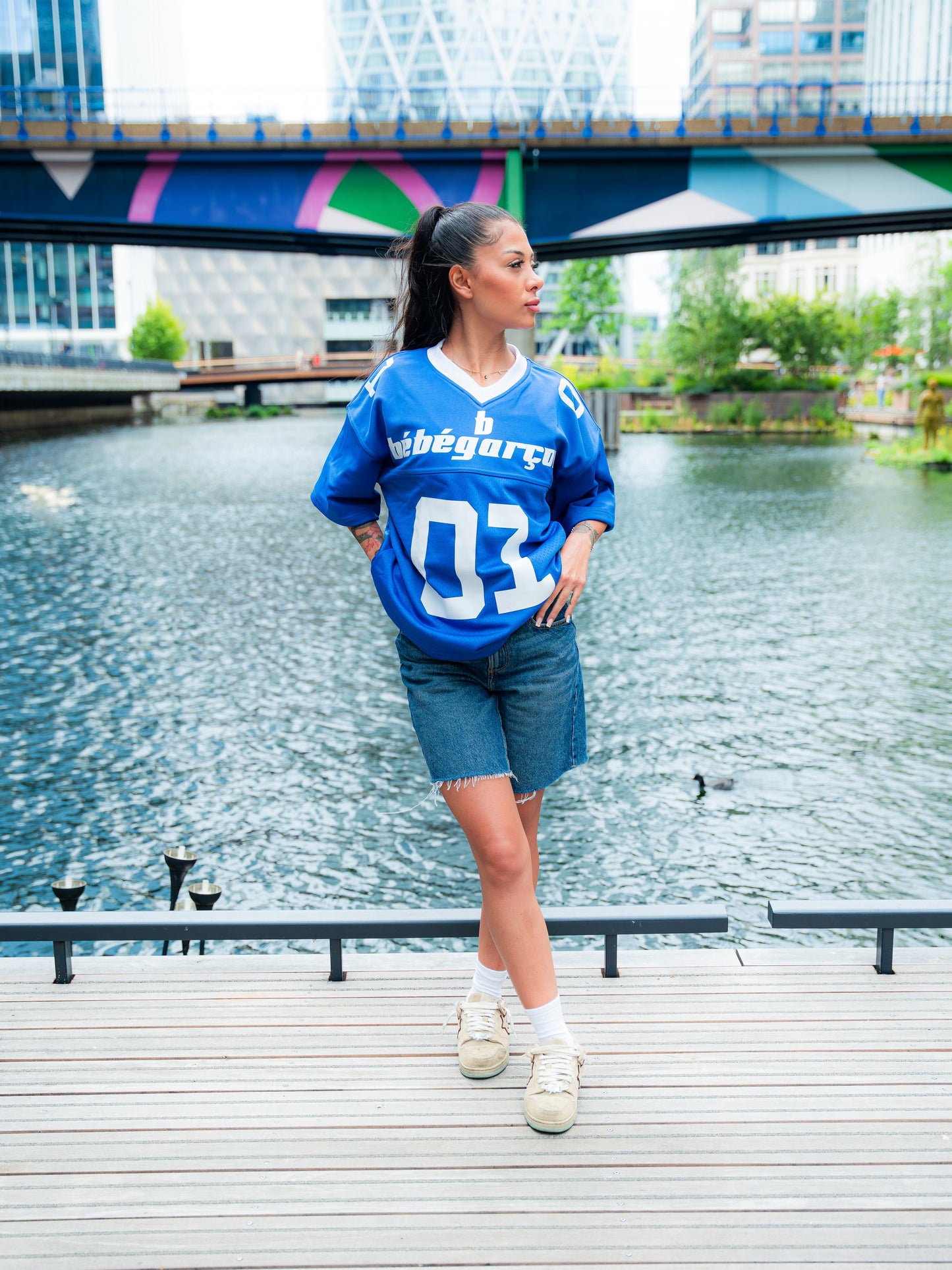 Bébé Garçon ‘One of 01’ Blue & White Short-Sleeve Jersey